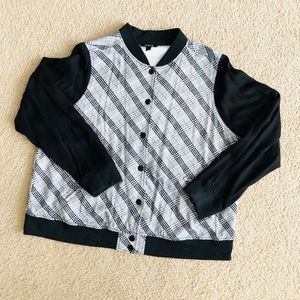 Plaid Baseball Jacket